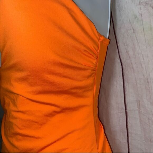 NEW! Lucky Brand Women's Sea of Love|One Piece Swimsuit|Neon Tangerine | Small - Picture 4 of 9